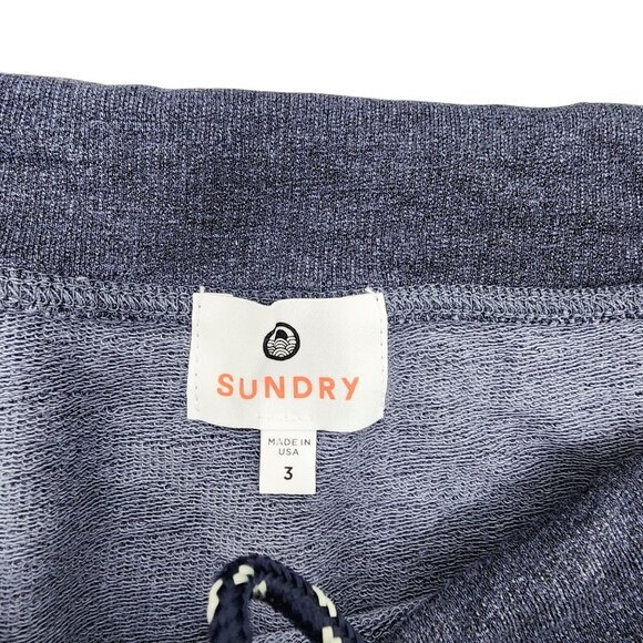 Sundry Womens Navy Blue Terry Cloth Skirt With Drawstring & Side Pockets Size L - Picture 3 of 7